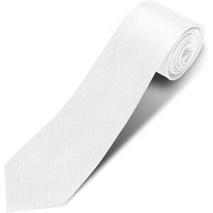 Men's White Solid Pure Color 3.15" (8cm) Necktie Plain Formal Business Ties